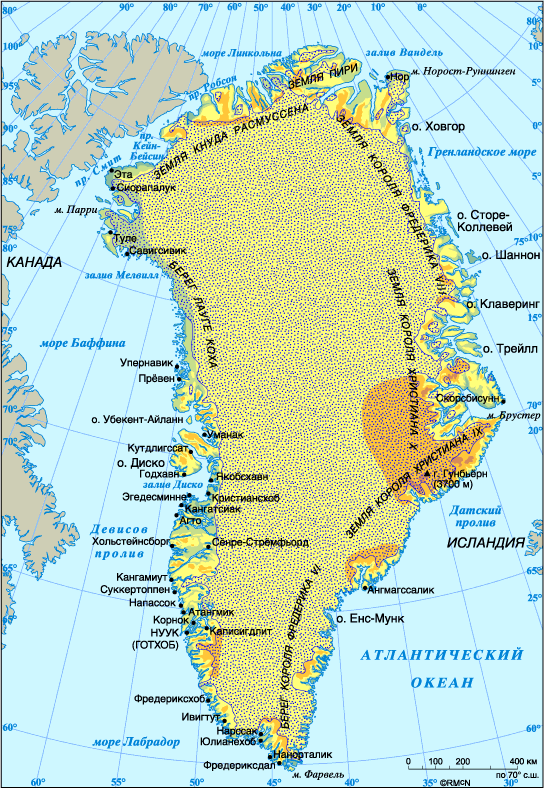 Map of Greenland