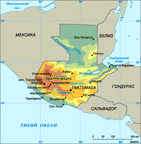 Map of Guatemala