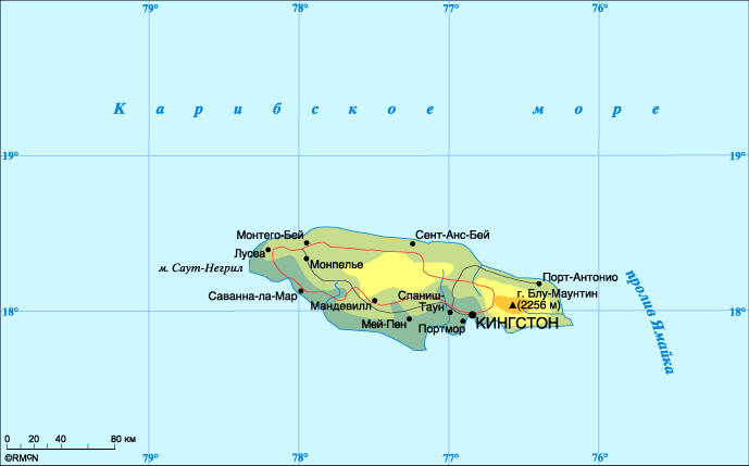 Map of Jamaica