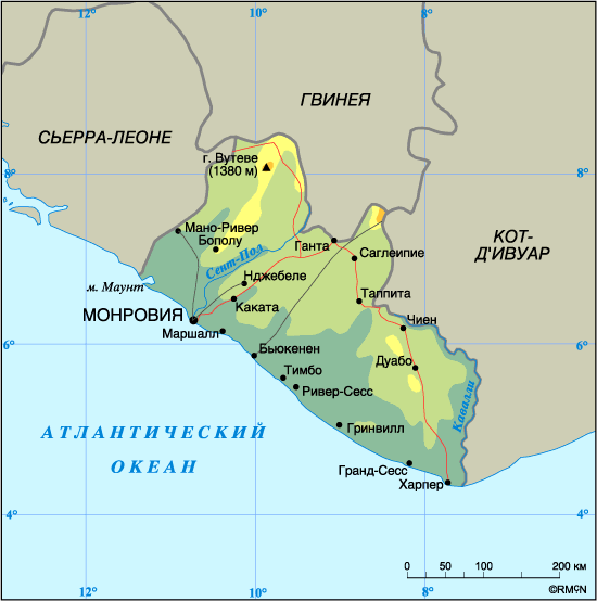 Map of Liberia