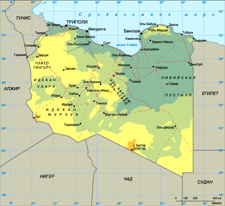 Map of Libya