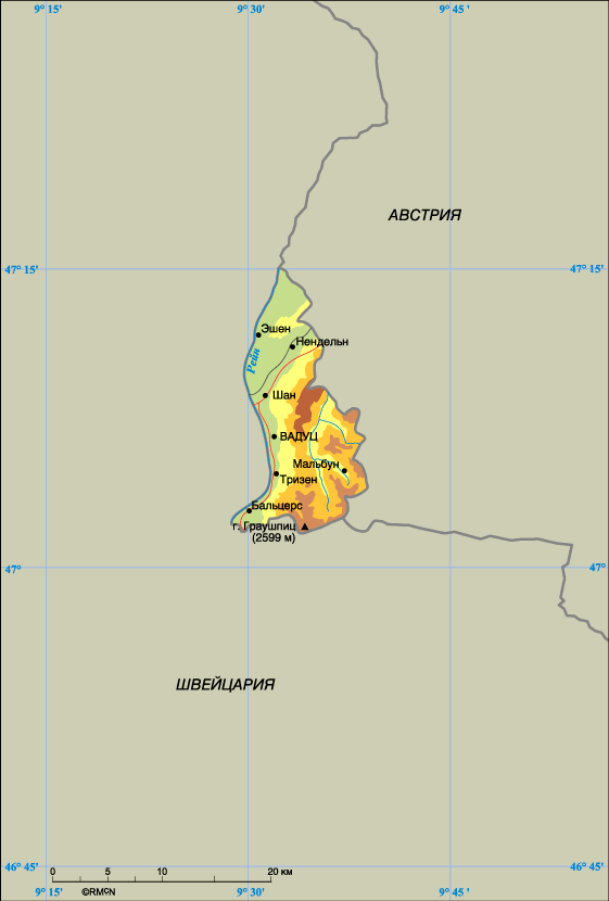 Map of Liechtenstein