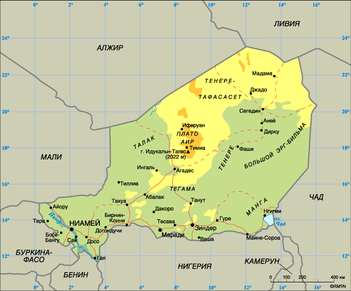 Map of Niger
