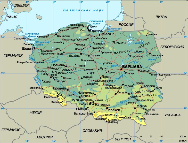 Map of Poland