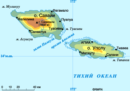 Map of Samoa