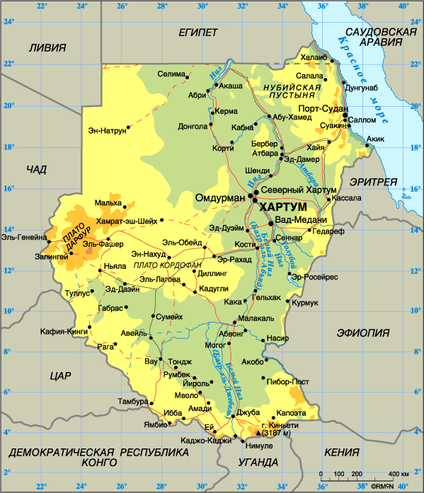 Map of Sudan