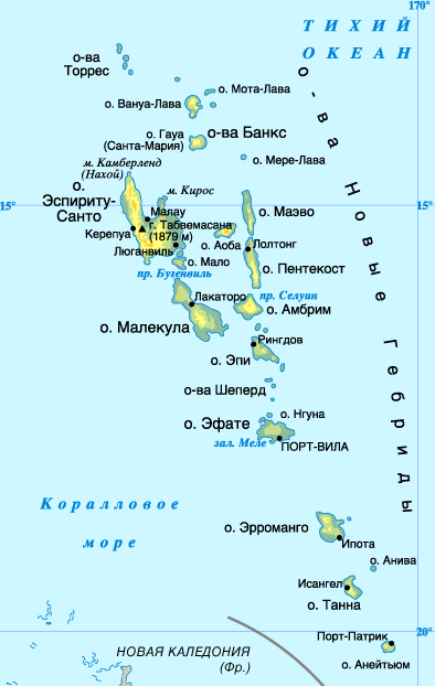 Map of Vanuatu