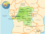 Map of Democratic Republic of the Congo