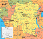 Map of Democratic Republic of the Congo