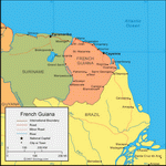 Map of French Guiana