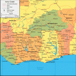 Map of Cote dIvoire