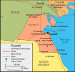 Map of Kuwait