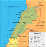 Map of Lebanon