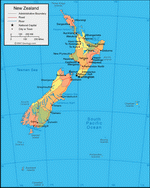 Map of New Zealand