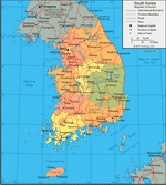 Map of South Korea