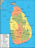 Map of Sri Lanka