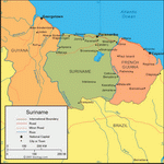 Map of Suriname