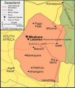 Map of Swaziland