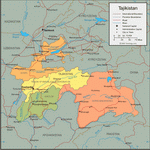 Map of Tajikistan