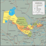 Map of Uzbekistan