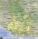 Map of Serbia & Montenegro