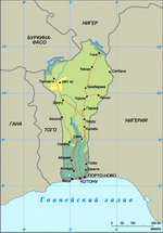 Map of Benin