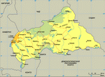 Map of Central African Republic