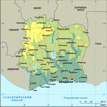 Map of Cote dIvoire