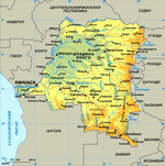 Map of Democratic Republic of the Congo