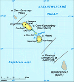 Map of St. Kitts & Nevis