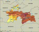 Map of Tajikistan