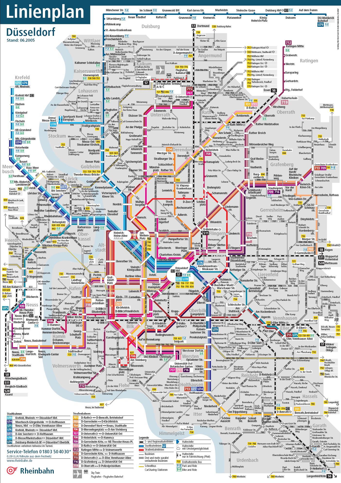 Metro map of Dusseldorf