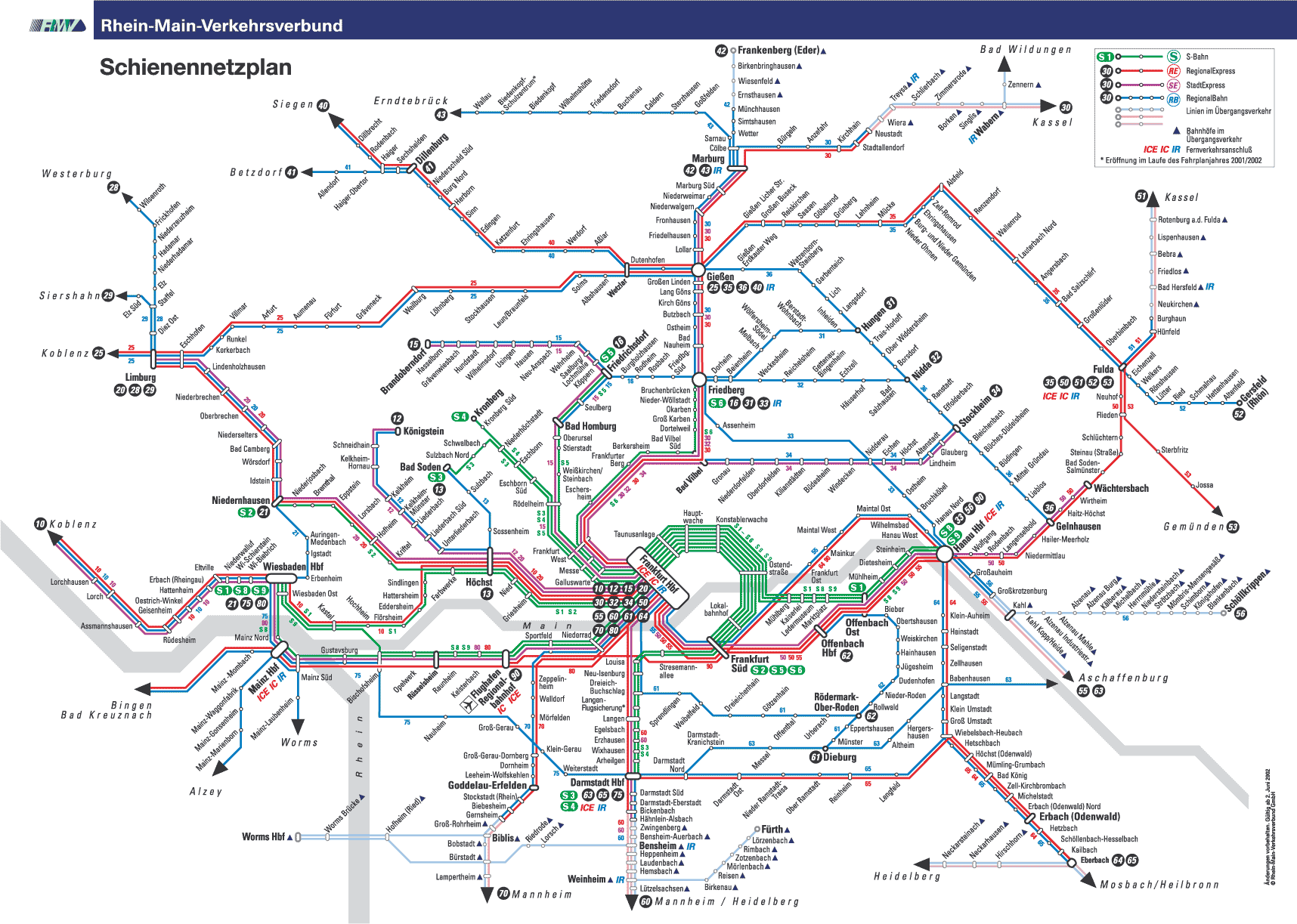 Metro map of Frankfurt