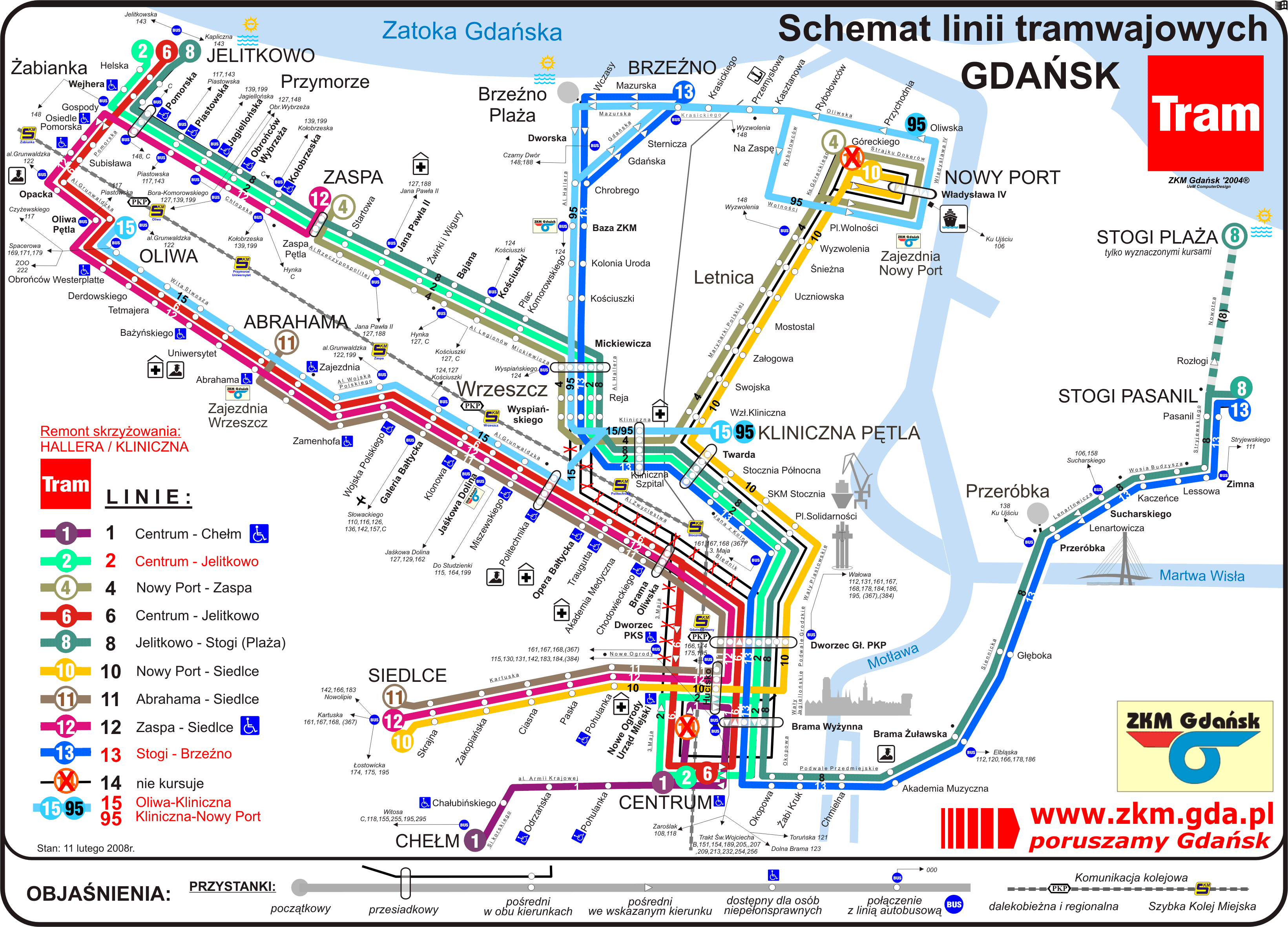 Metro map of Gdansk