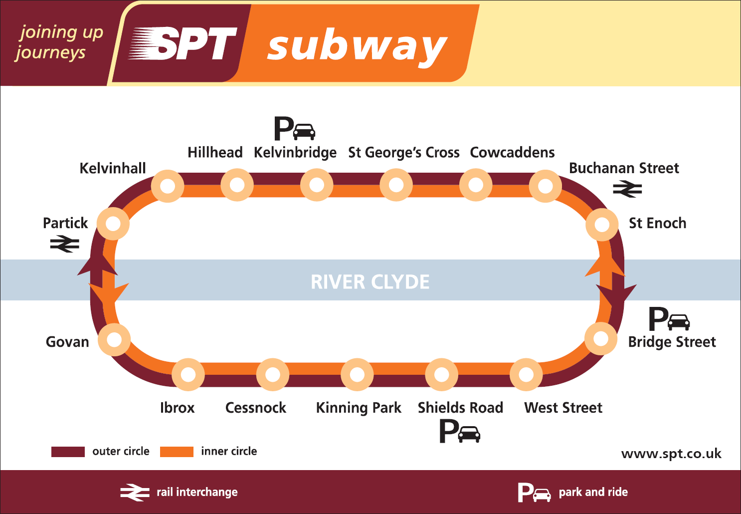 Metro map of Glasgow