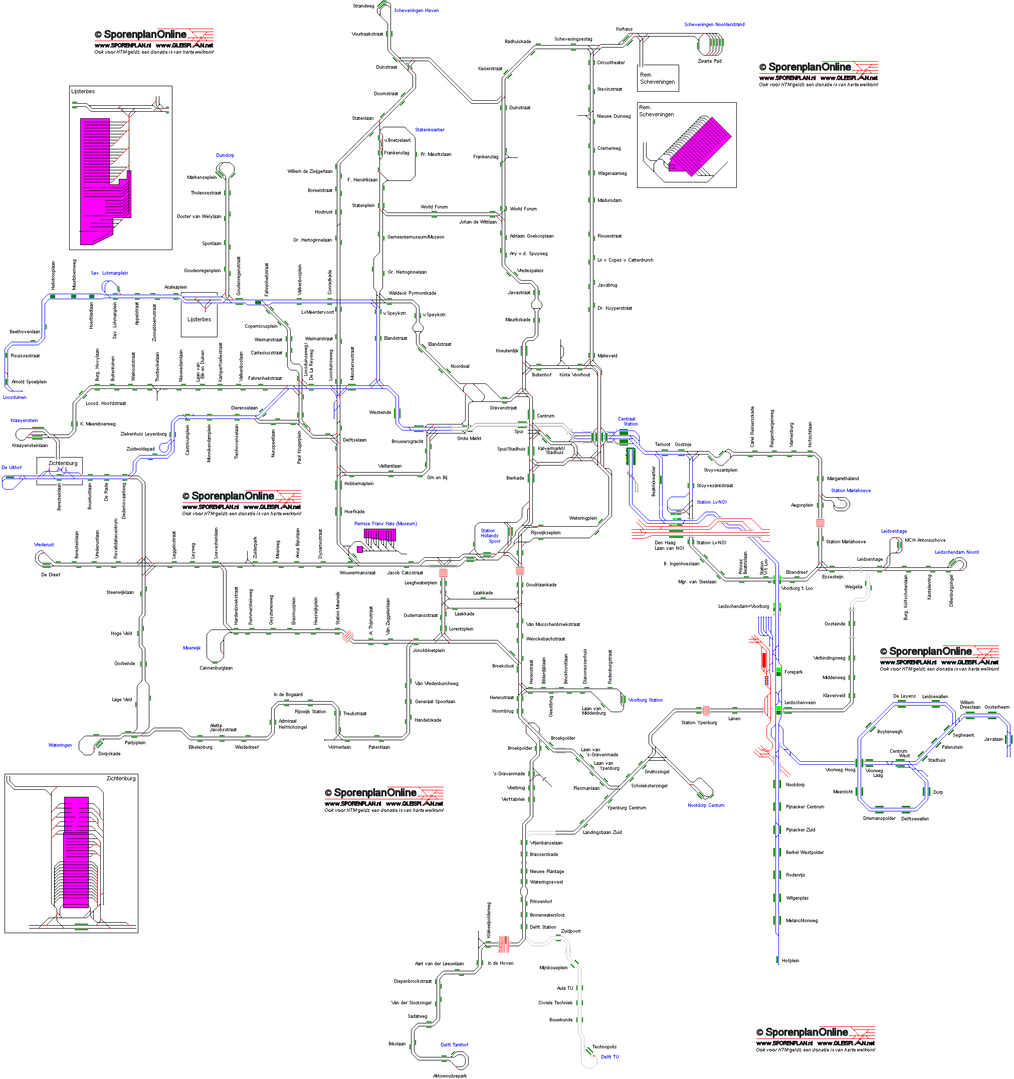 Metro map of The Hague
