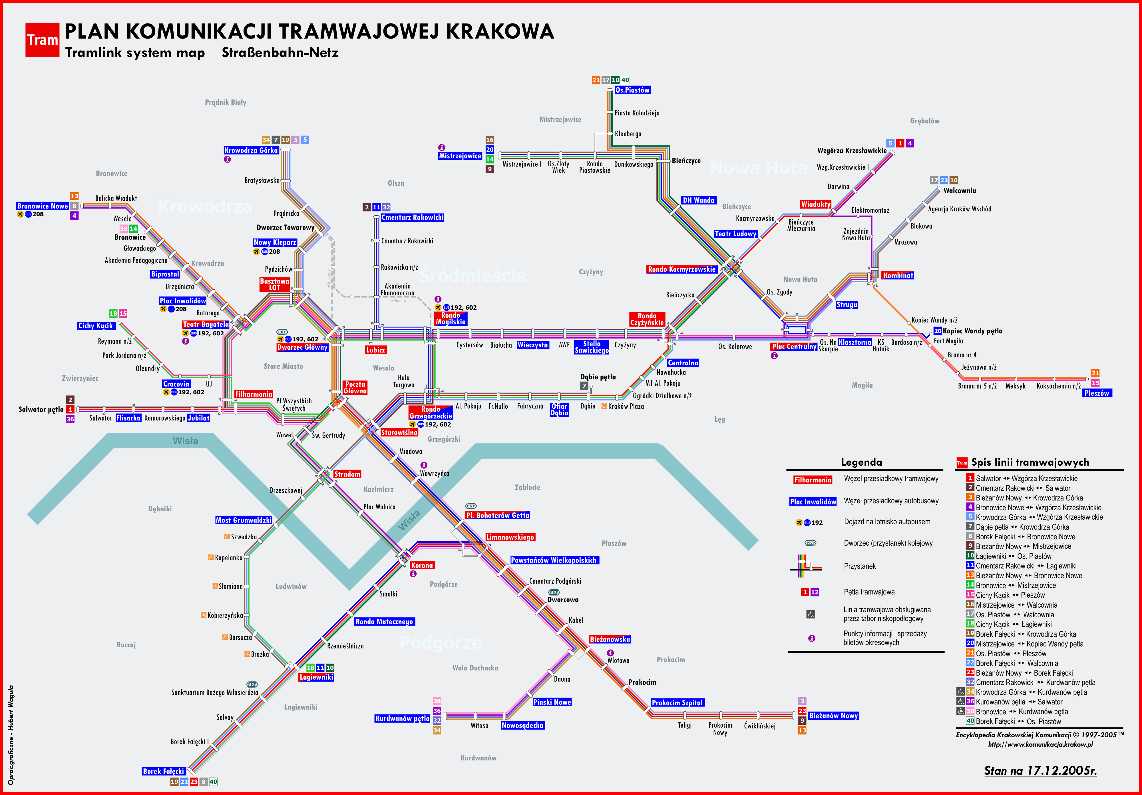 Metro map of Krakow