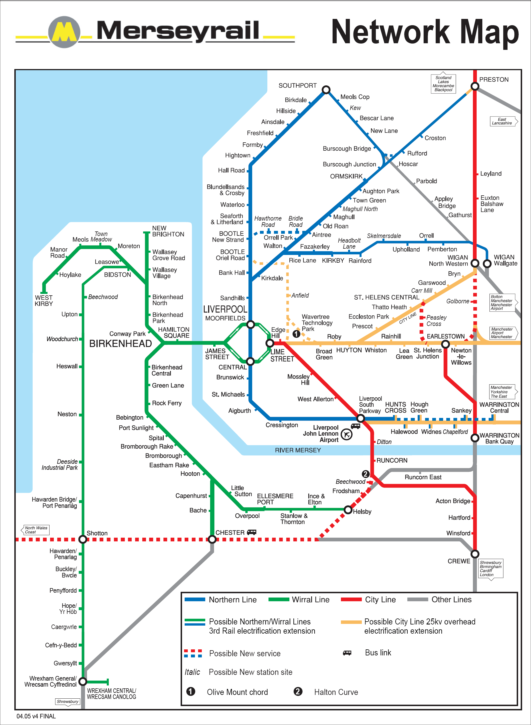 Metro map of Liverpool