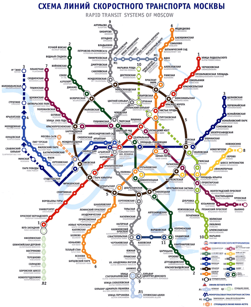 Metro map of Moscow