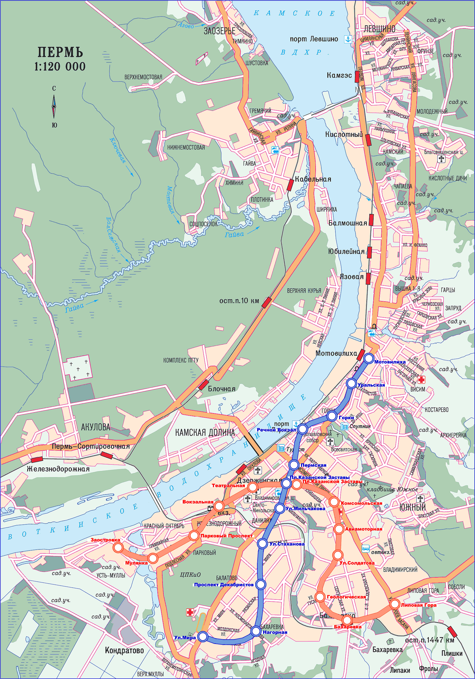 Metro map of Perm