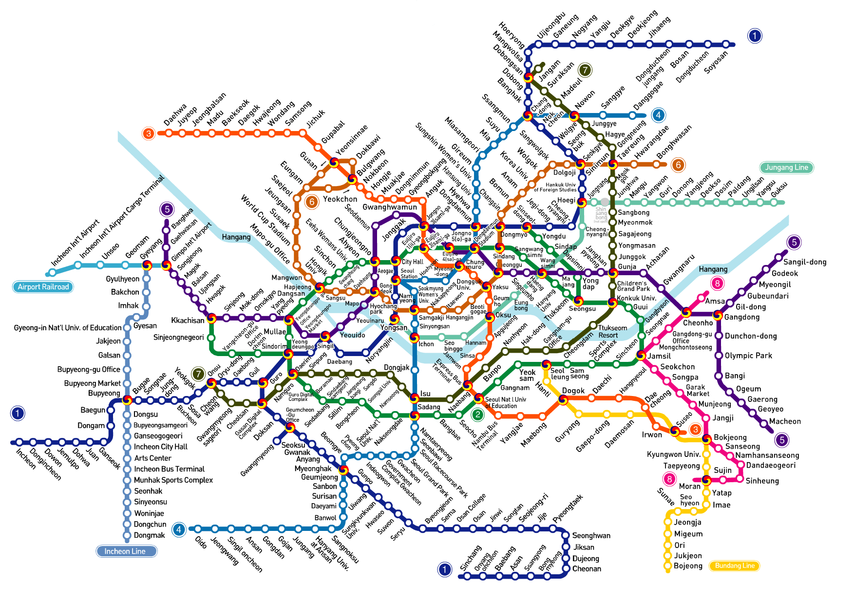 Metro map of Seoul