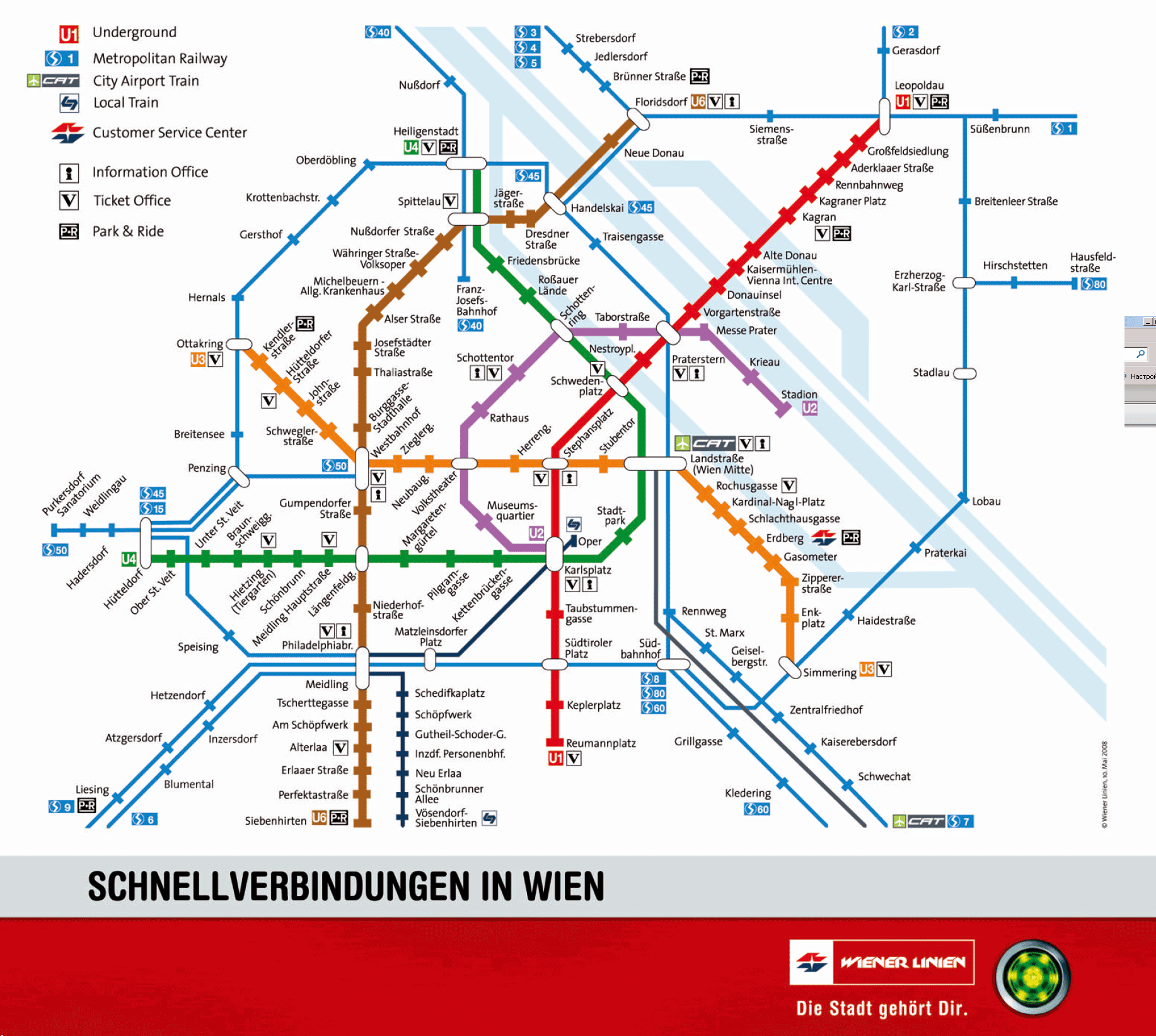 Metro map of Vienna