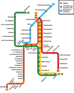 Metro map of Amsterdam