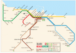 Metro map of Bari