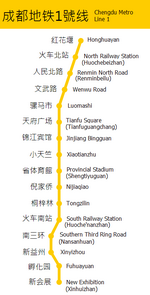 Metro map of Chengdu