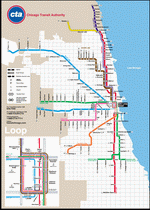 Metro map of Chicago