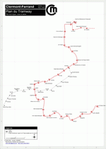 Metro map of Clermont Ferrand