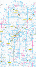 Metro map of Edmonton