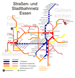 Metro map of Essen