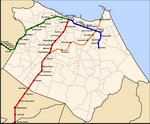 Metro map of Fortaleza